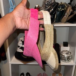 Vacation visor hats 2 pairs